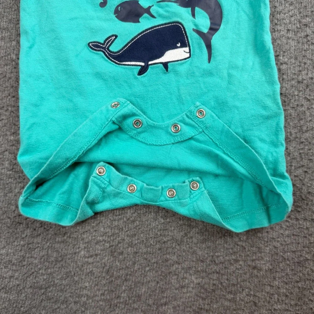 Carter's Romper Baby‎ 6 Months Teal Navy Blue Whale Octopus Nautical One Piece